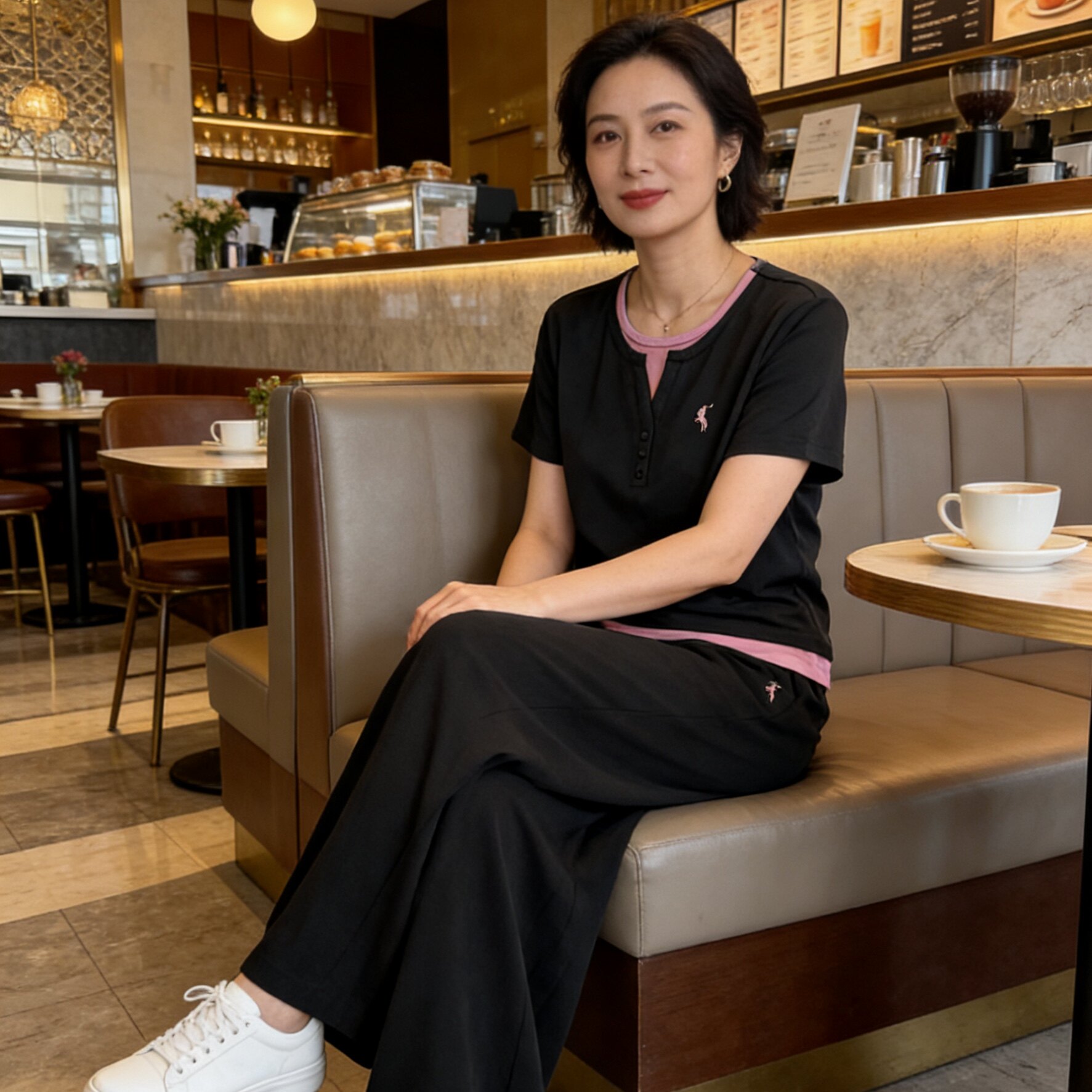 不凡品味~从不失望~休闲套装女夏季高级感百搭简约两件套运动服女