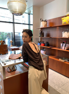 isaro uu 刚刚好露背T~舒适纯棉慵懒感长袖T恤