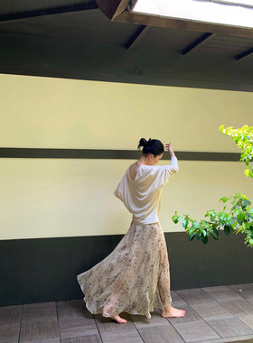 isaro uu 软软天丝棉长袖T~巨舒服肤感面料慵懒露背宽松T恤可斜肩