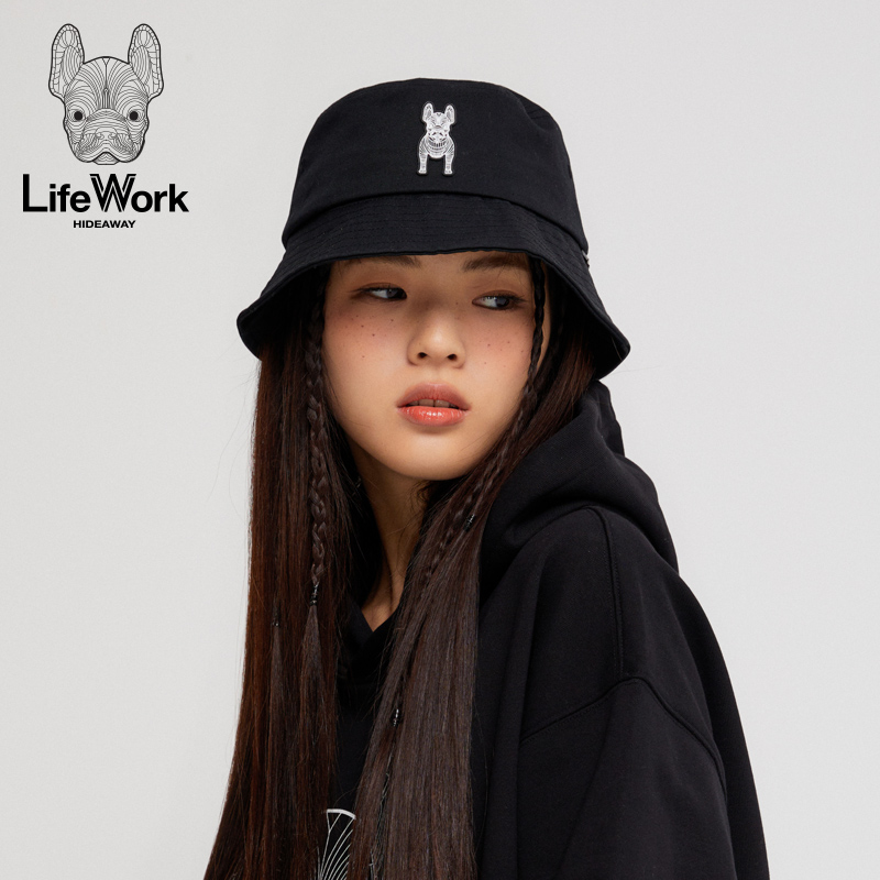 LifeWork春季新款渔夫帽韩版休闲遮阳时尚户外帽子男女同款
