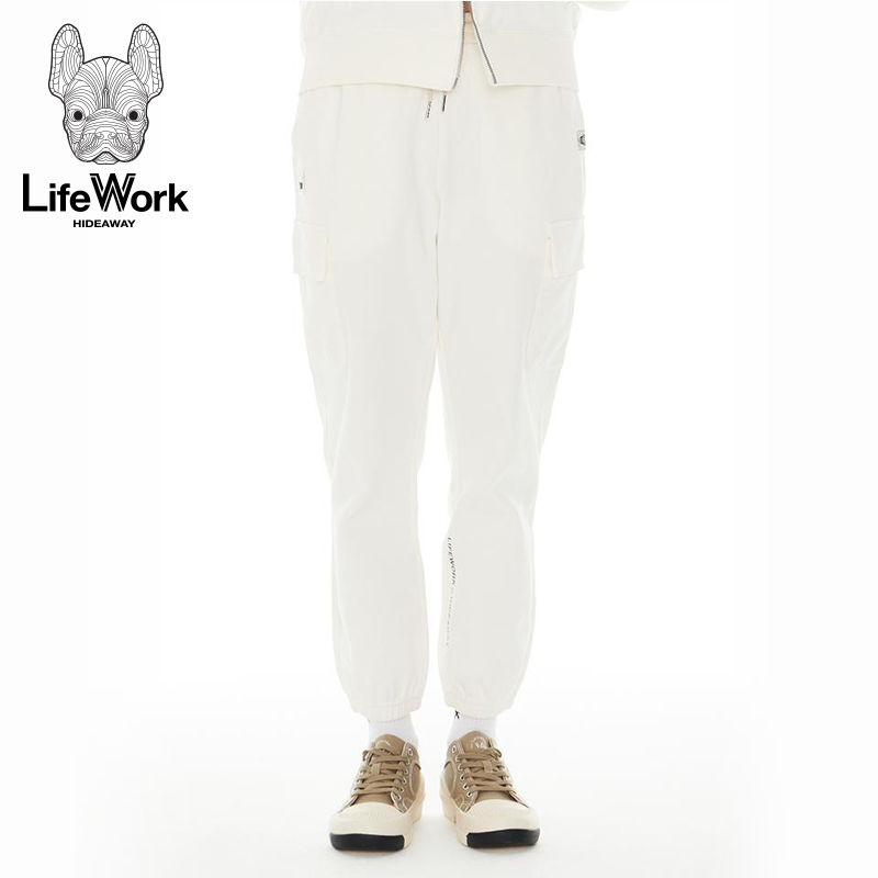 LifeWork春季新款休闲运动宽松户外潮流束脚裤纯色男女同款