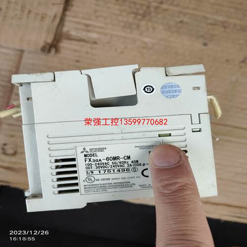 【荣强工控】fx3ga-60mr-cm二手三菱plc
