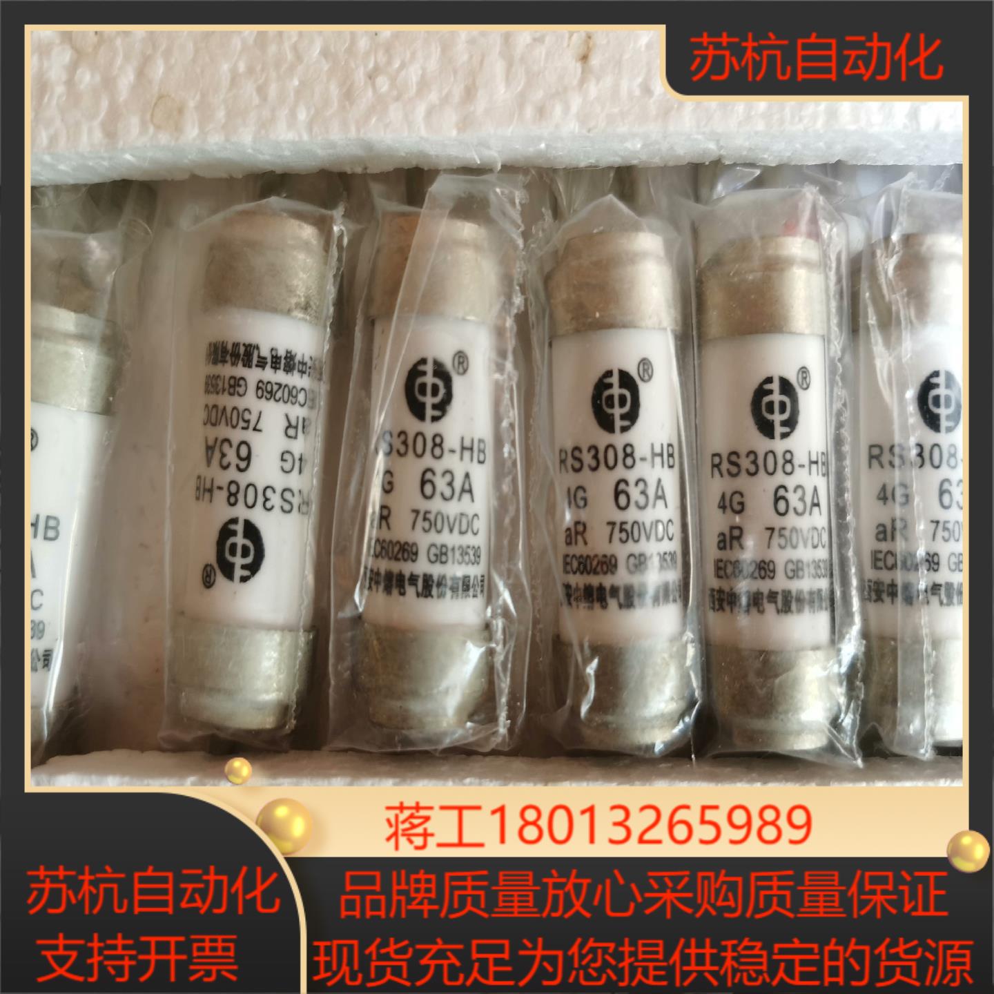 RS308-HB 4g 63A 750V DC 西安中熔 1