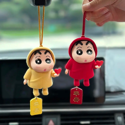 创意可爱蜡笔小新车载后视镜挂