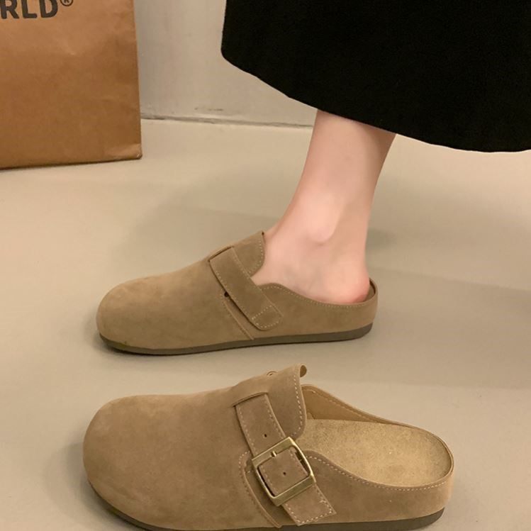 软底勃肯鞋女厚底拖鞋外穿2025新款秋冬一脚蹬博肯包头半拖鞋棉拖,女鞋,包头拖,淘宝优惠券,粉丝福利购,淘宝优惠卷
