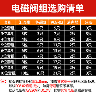 sqeldt包安装二位五通4V210-08电磁阀阀组控制阀阀岛汇流板底座