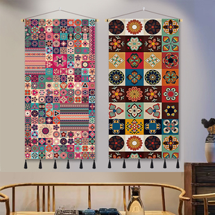 波西米亚民族风挂毯民宿客栈背景墙布艺挂画少数民族卧室装饰挂布