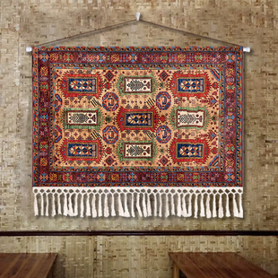 酒馆民族风布艺挂画波西米亚花纹新疆挂布民宿餐厅室内背景挂布