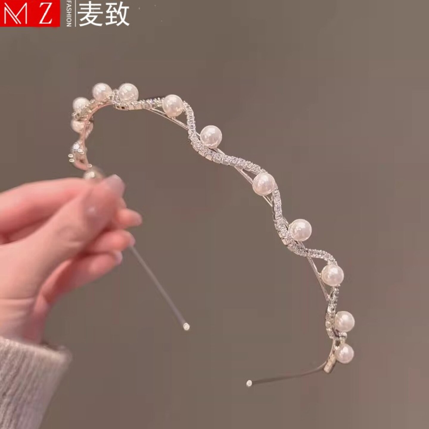 高贵公主~珍珠发箍高级感少女