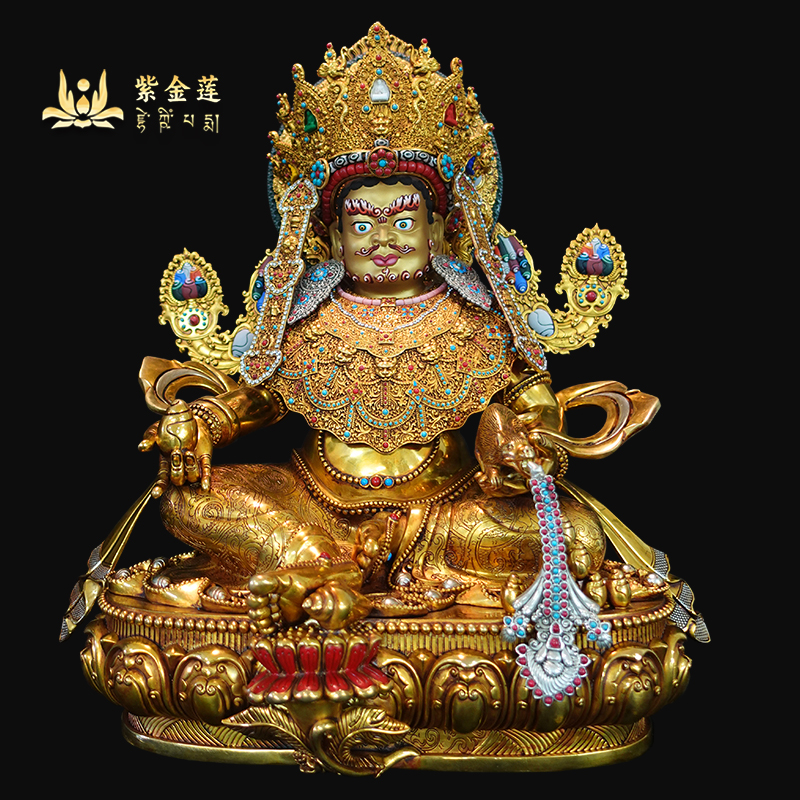 紫金莲黄铜祝福民族纯手工