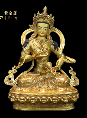 紫金莲黄铜祝福藏式纯手工