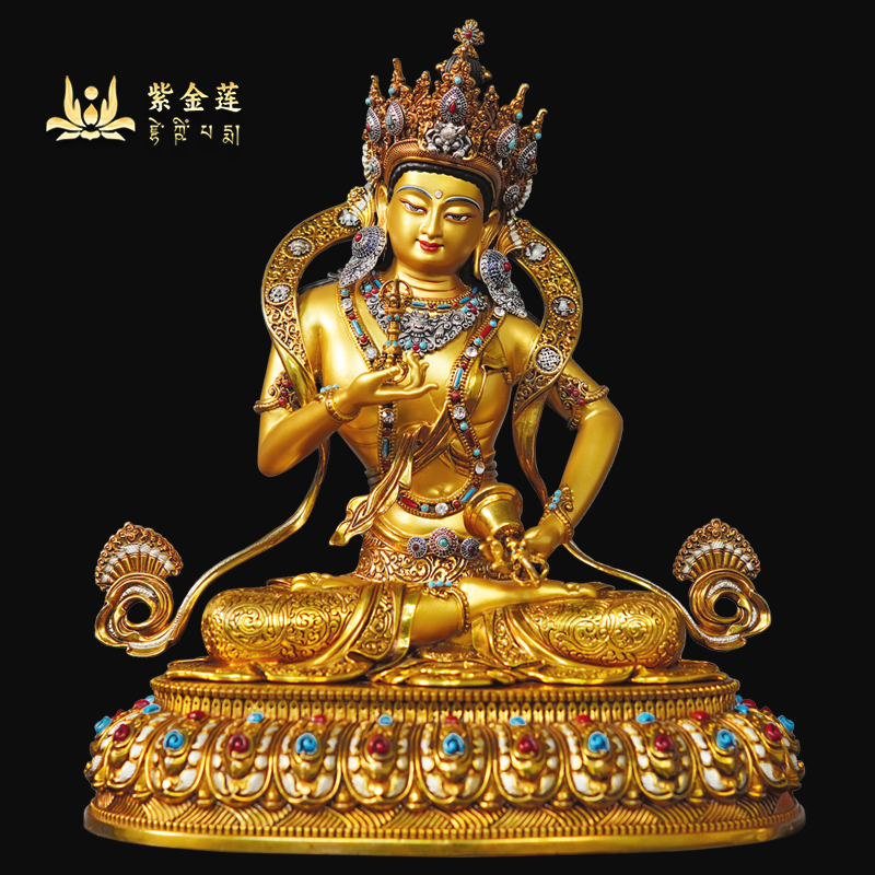 紫金莲尼泊尔西藏工艺藏传密宗金刚萨埵纯铜手工錾刻