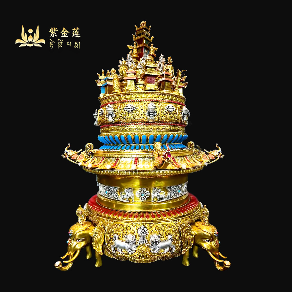 紫金莲尼泊尔工艺藏传密宗新款精品曼扎坛城纯铜手工錾刻,家居饰品,装饰摆件,淘宝优惠券,粉丝福利购,淘宝优惠卷