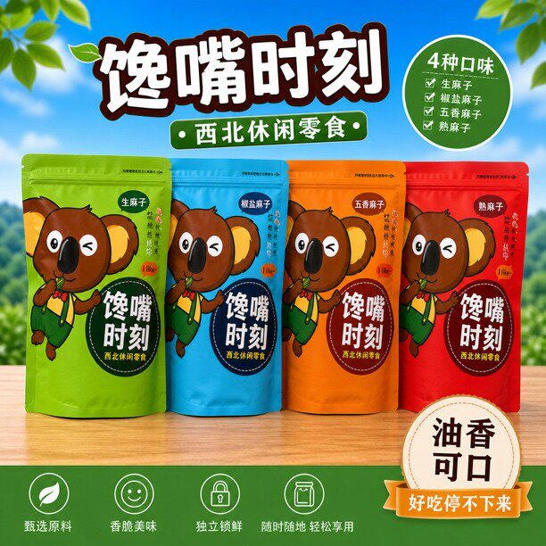 童年的味道西北特产天水大颗粒麻子休闲零食坚果礼盒