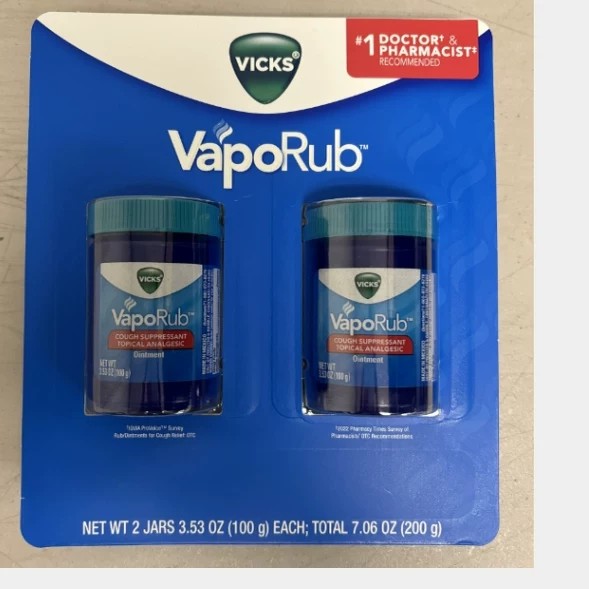 美国直邮 Vicks通鼻薄荷膏息可舒通鼻鼻塞鼻炎头痛肌肉酸痛膏