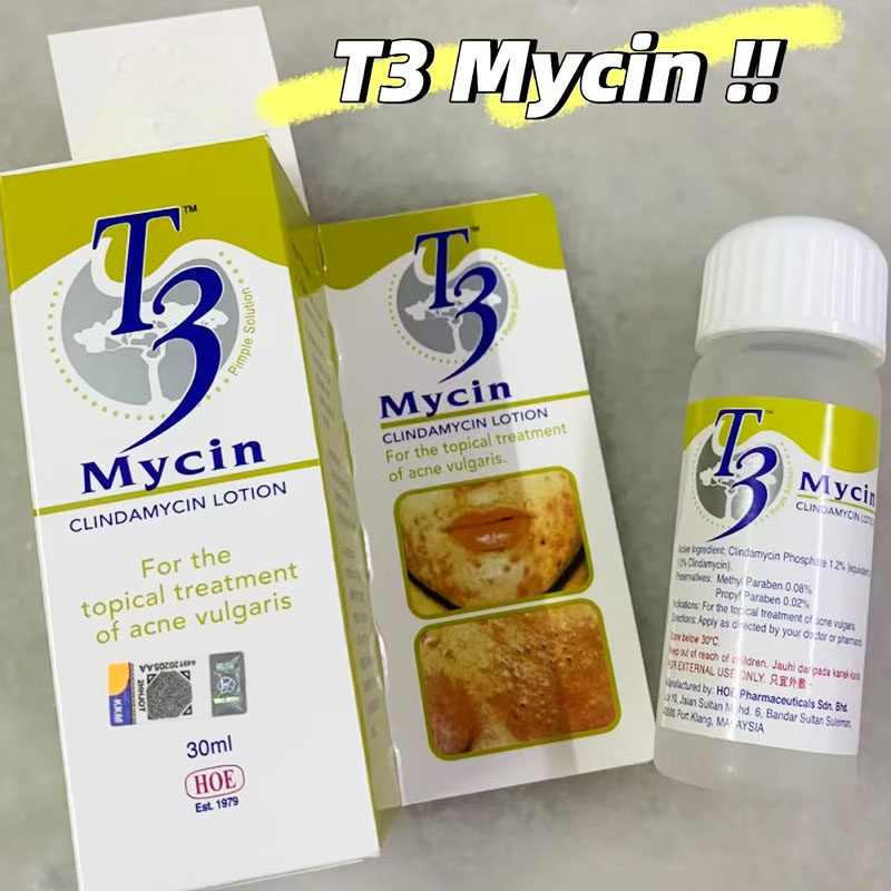 【香港直邮】马来西亚 T3MYCIN祛痘乳液 克林霉素 粉刺痤疮