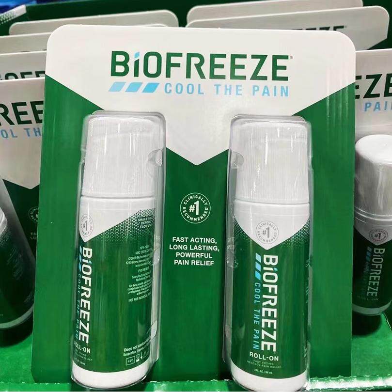 美国直邮 BiOFREEZE滚珠止痛液 肌肉酸痛背痛关节酸痛瘀伤关节炎