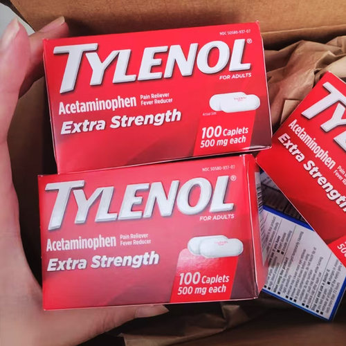 美国原装TYLENOL泰诺止痛片100粒扑热息痛发烧感冒头痛牙痛止痛药