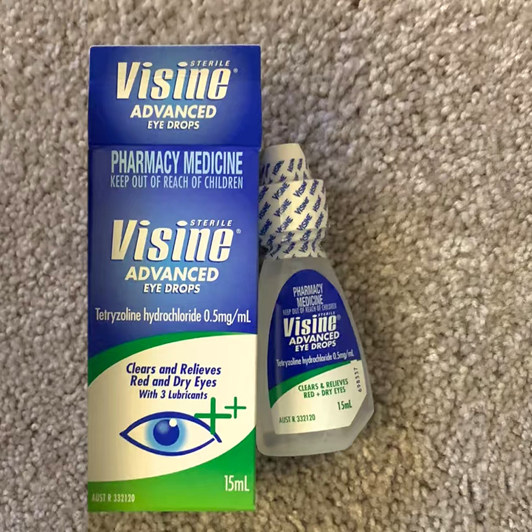 澳洲直邮Visine 加强版去红滋润缓解眼睛干涉眼药水褪红抗敏