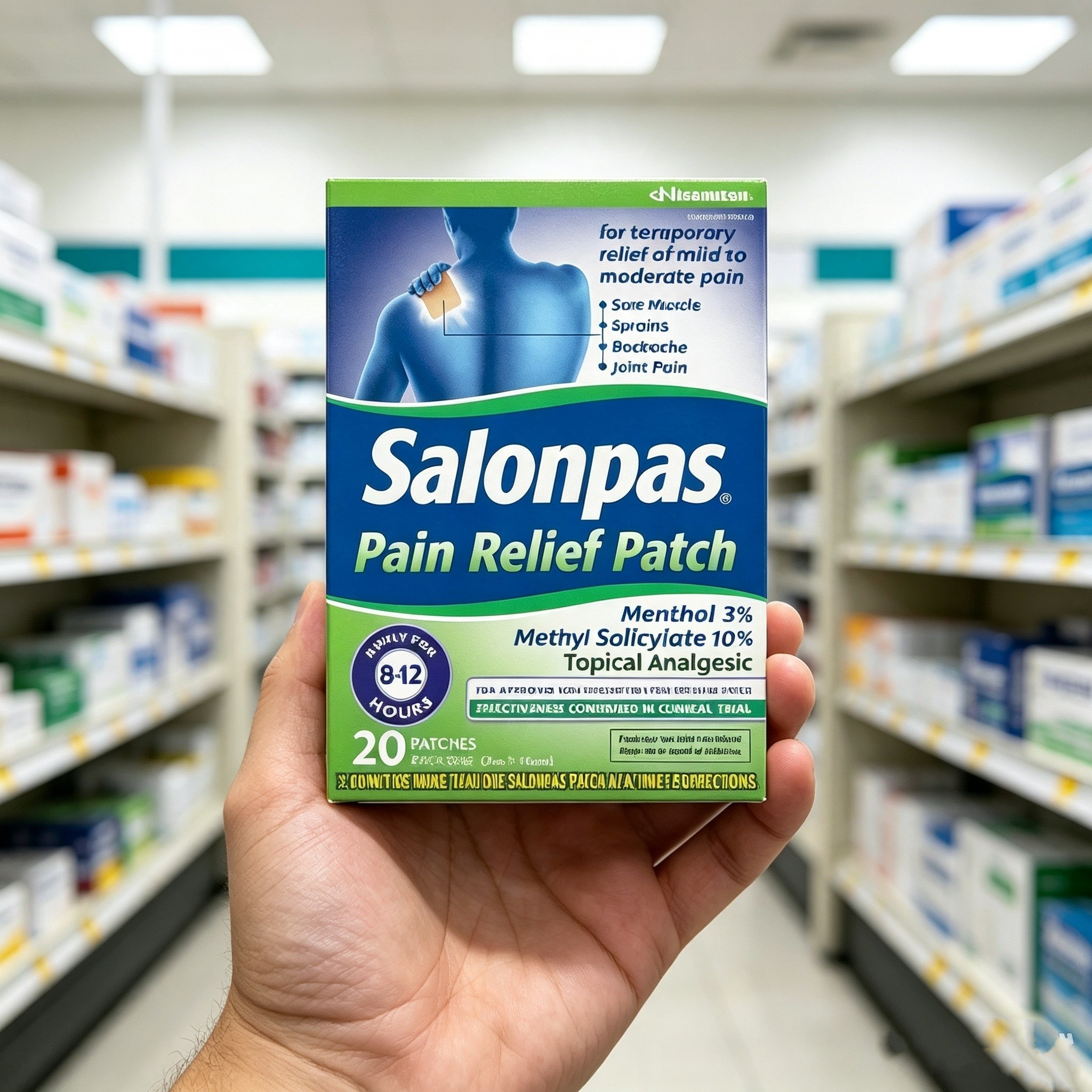 美国直邮 Salonpas撒隆巴斯膏药贴肩颈关节痛风湿骨痛久光镇痛贴1