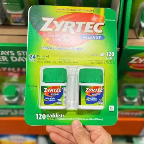 美国直邮  Zyrtec Allergy防过敏24小时缓释鼻炎鼻塞鼻涕西替利嗪