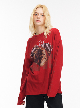 GOST潮牌骑士与少女长袖T恤百搭潮牌上衣