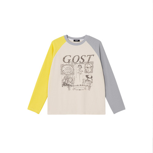 GOST潮牌复古画框插肩袖T恤