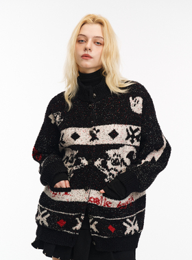 GOST女巫立领雪尼尔针织外套万圣诞节毛衣