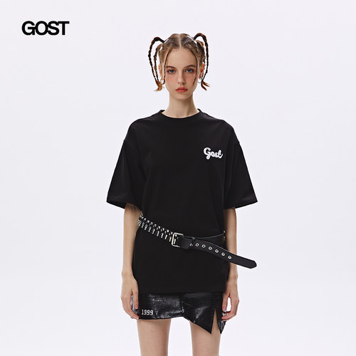 gost青少年纯棉基础logo休闲短袖