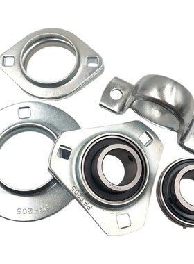 三角钢板冲压外球面轴承座PFT 201 202 203 204 205 206 207 208