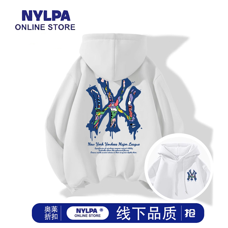 NYLPA春秋冬美式街头宽松简约ins风连帽套头慵懒卫衣休闲帽衫外套