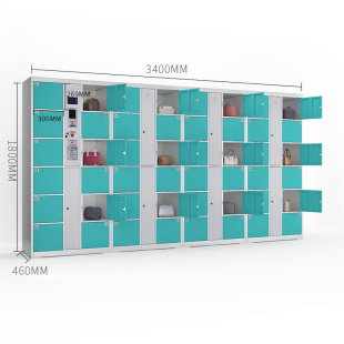 1762青绿48门可条码 电子存包柜PQ 型