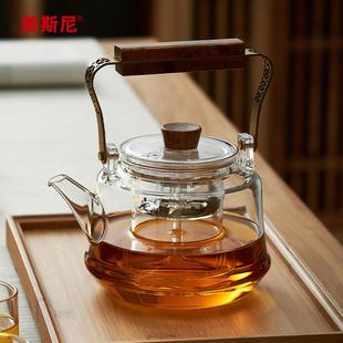 美斯尼玻璃蒸煮两用壶家用耐热电陶炉煮茶器烧水泡茶壶茶具套装