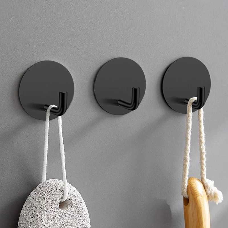 挂钩强力粘胶不锈钢厨房浴室毛巾挂衣钩强力免打孔墙壁挂衣架粘钩