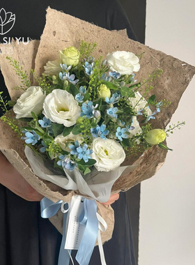 手工复古桑皮纸咖啡纸鲜花花束包装纸礼物毛边纸花店花艺diy材料