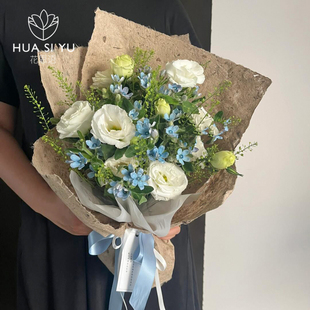 手工复古桑皮纸咖啡纸鲜花花束包装纸礼物毛边纸花店花艺diy材料