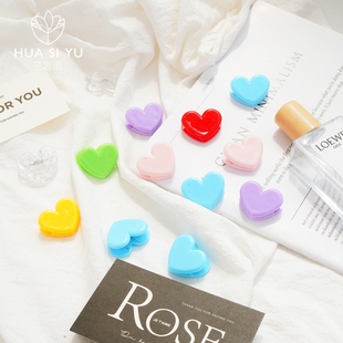 奶油少女风爱心夹子鲜花束装饰塑料卡片夹手工diy花艺材料资材