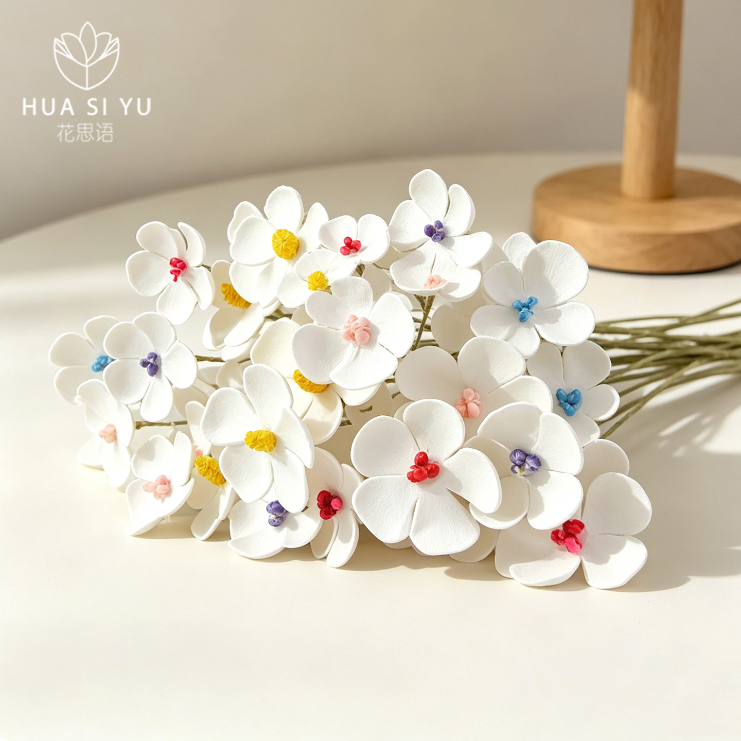 花思语ins风泡沫紫罗兰干花图片