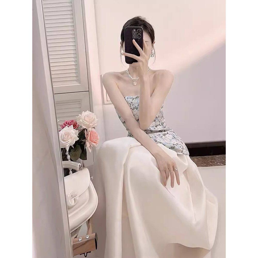 2024新款轻奢高级感御姐炸街抹胸上衣半身裙子两件套夏