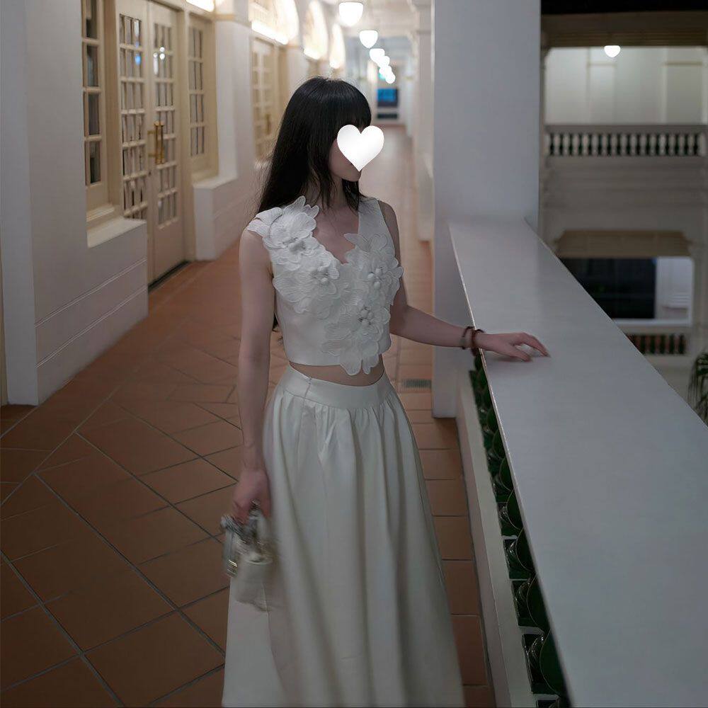 独特漂亮时尚套装夏季新款小众重工精致感气质穿搭两件套