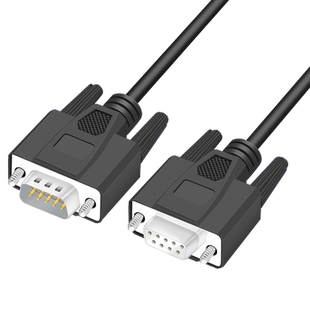 DB9针连接线RS232串口线COM口485通讯线公对公对母直连交叉定制线