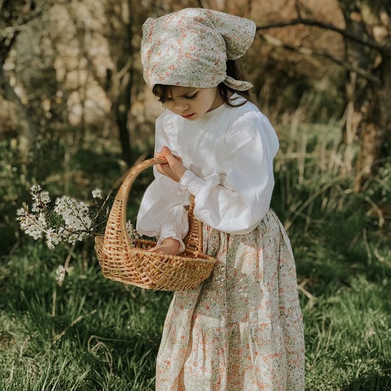 Let'sChill拼接裙碎花纯棉清新