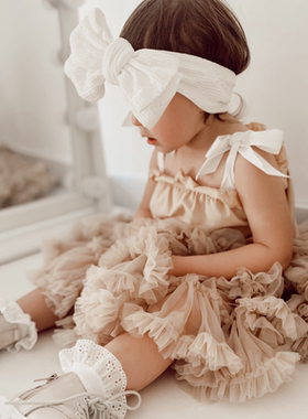 Let's Chill女童夏季吊带上衣可爱舒适透气短款可调节绑带背心