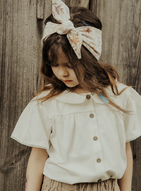 Let's Chill夏季娃娃领针织短袖可爱萝莉翻领甜美田园百搭上衣