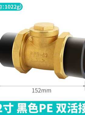 4分6分一寸全铜卧式止回阀20/25PDPR活接水表单向阀自来水管配件P