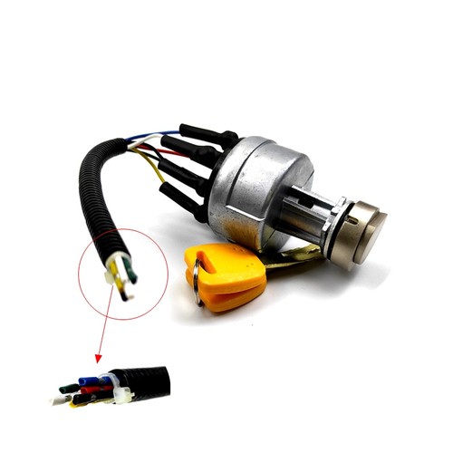 挖掘机配件 徐工135 150 200 215D点火开关 许工勾钩机启动电门锁