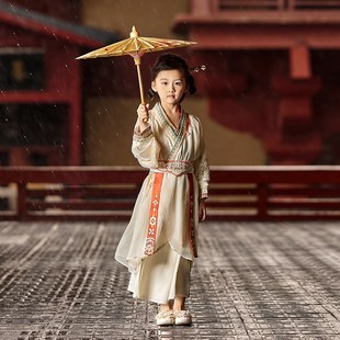 小女孩礼服重工套装 新款 战国袍汉服女童2024秋季 柔珮 西子问