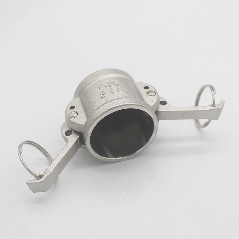 304不锈钢快速接头DC型高压母头扳把式封头卡扣式水管快接卡套式