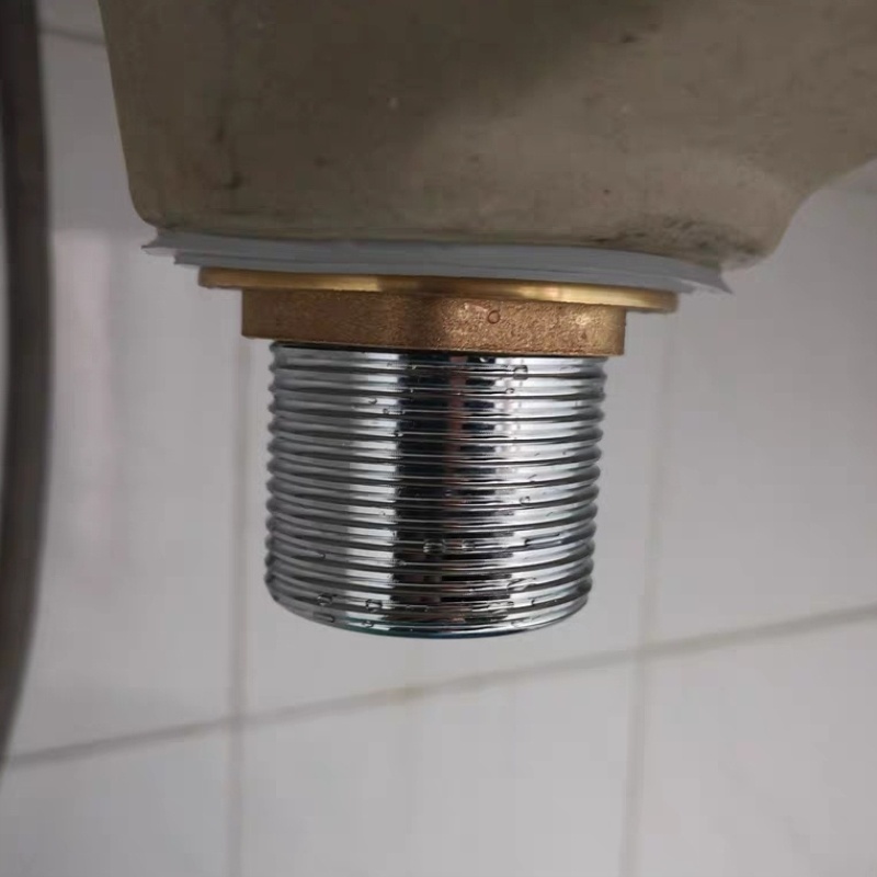 波纹管排水排水管浴室柜304不锈钢洗手盆洗手池螺纹洗脸盆下水管