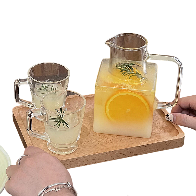 高颜值ins风玻璃方形茶壶